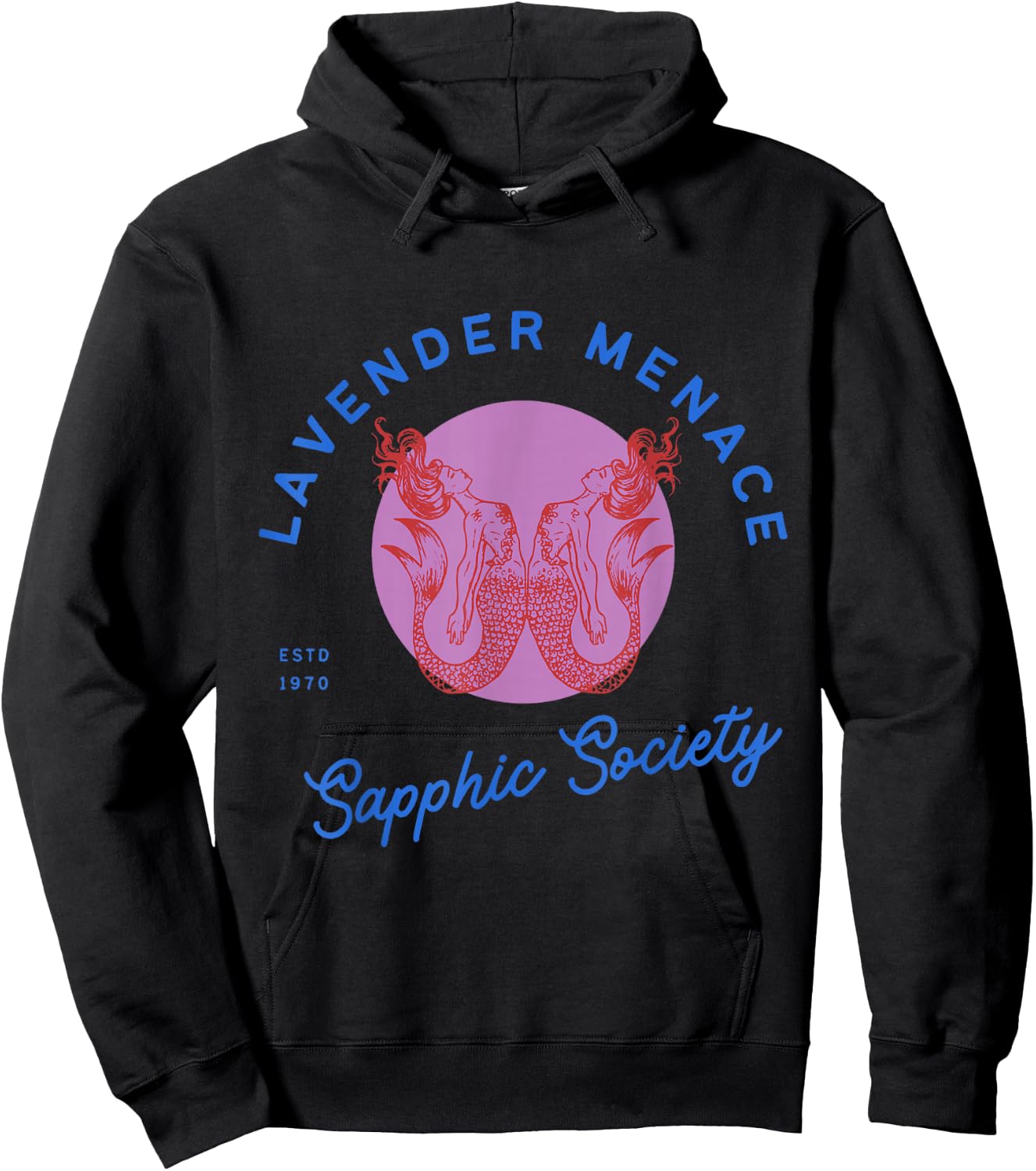 Lavender Menace Mermaid Hoodie - Hoodie | Black