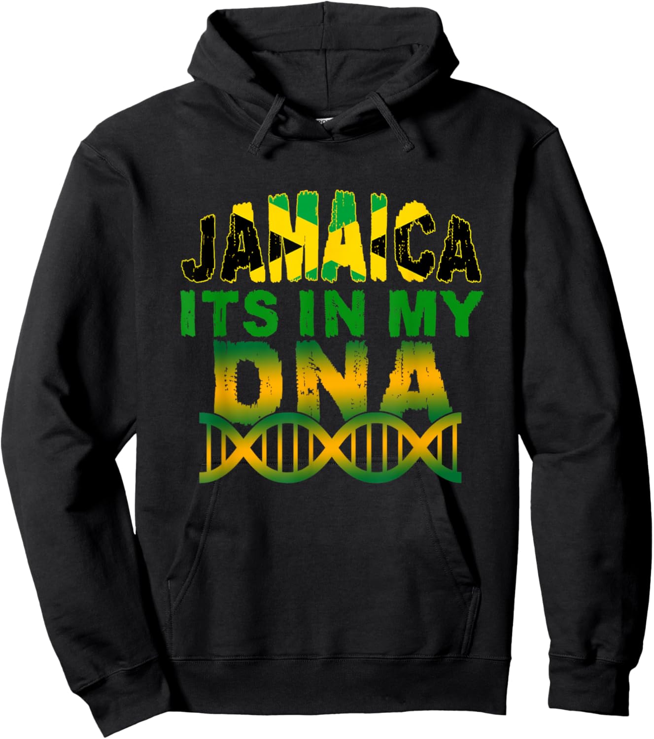 Jamaican Flag Jamaica It`s In My DNA Men Women Kids Hoodie - Hoodie | Black