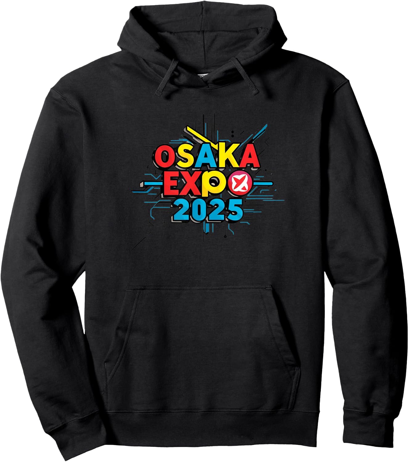 Osaka World Expo Kansai Expo 2025 Commemorative Goods Souvenirs Clothing Gift Men Women Large Size Book , Black, S Hoodie - Hoodie | Black