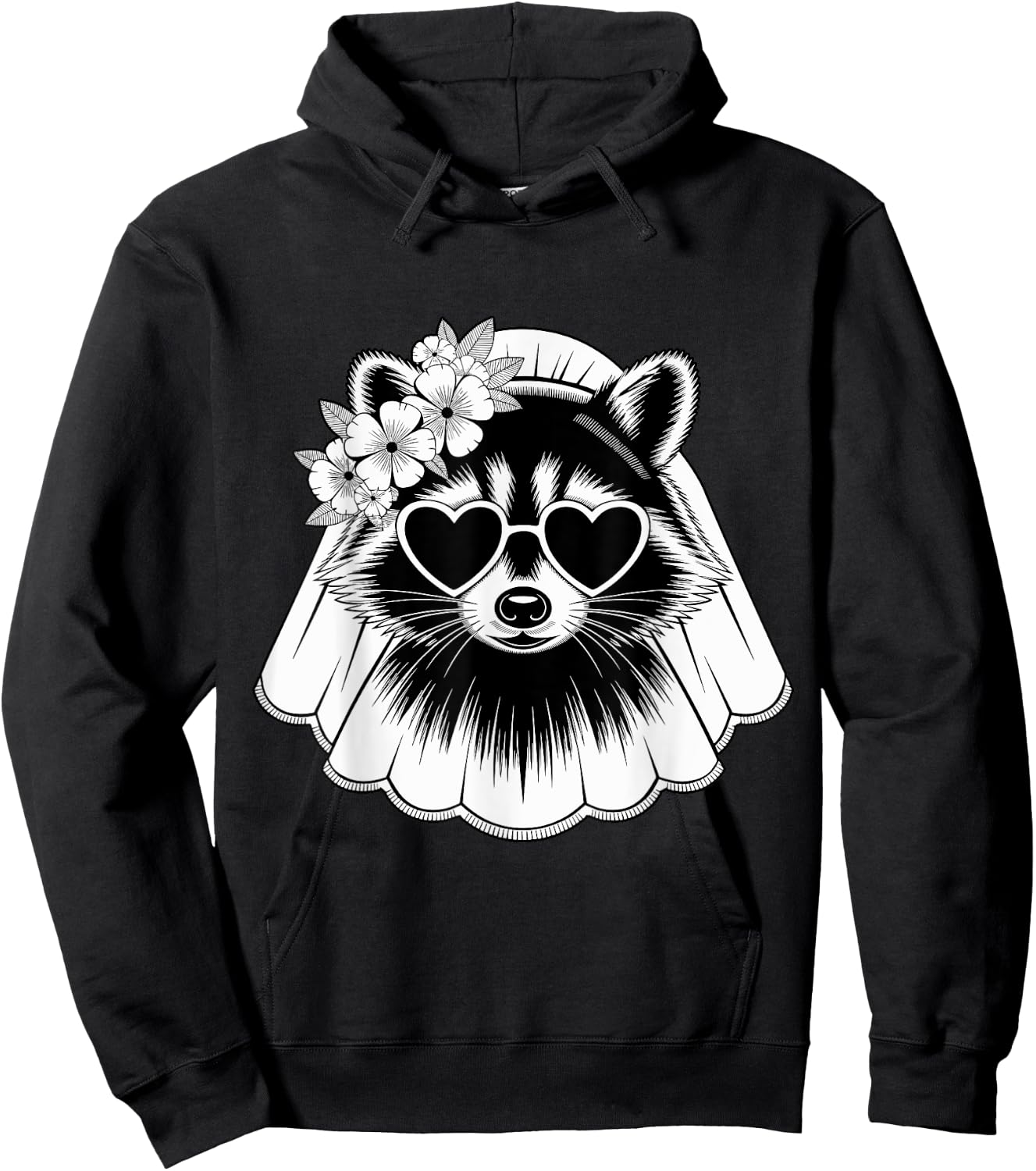 Feral Bride Design raton laveur Fête de mariage Hoodie - Hoodie | Black