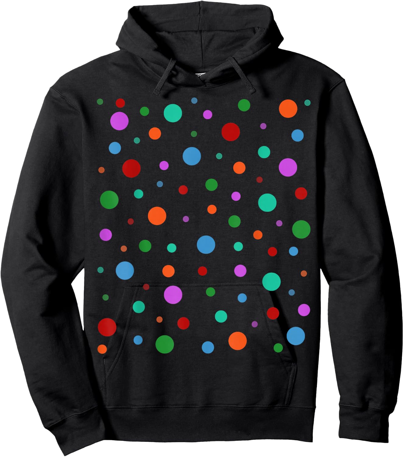 Polka Dots , Women, Kids Polka Dot , Black, S Hoodie - Hoodie | Black
