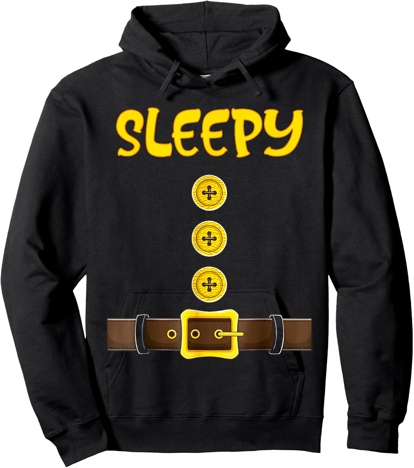 Dwarf Easy Halloween Dwarf Costume Color Matching Hoodie - Hoodie | Black