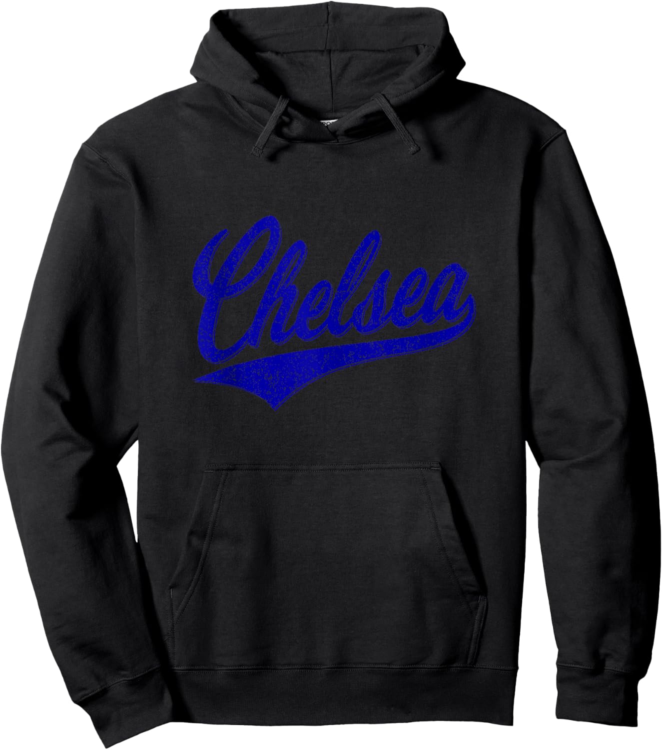 Chelsea London England Script Classic Sporty Hoodie - Hoodie | Black