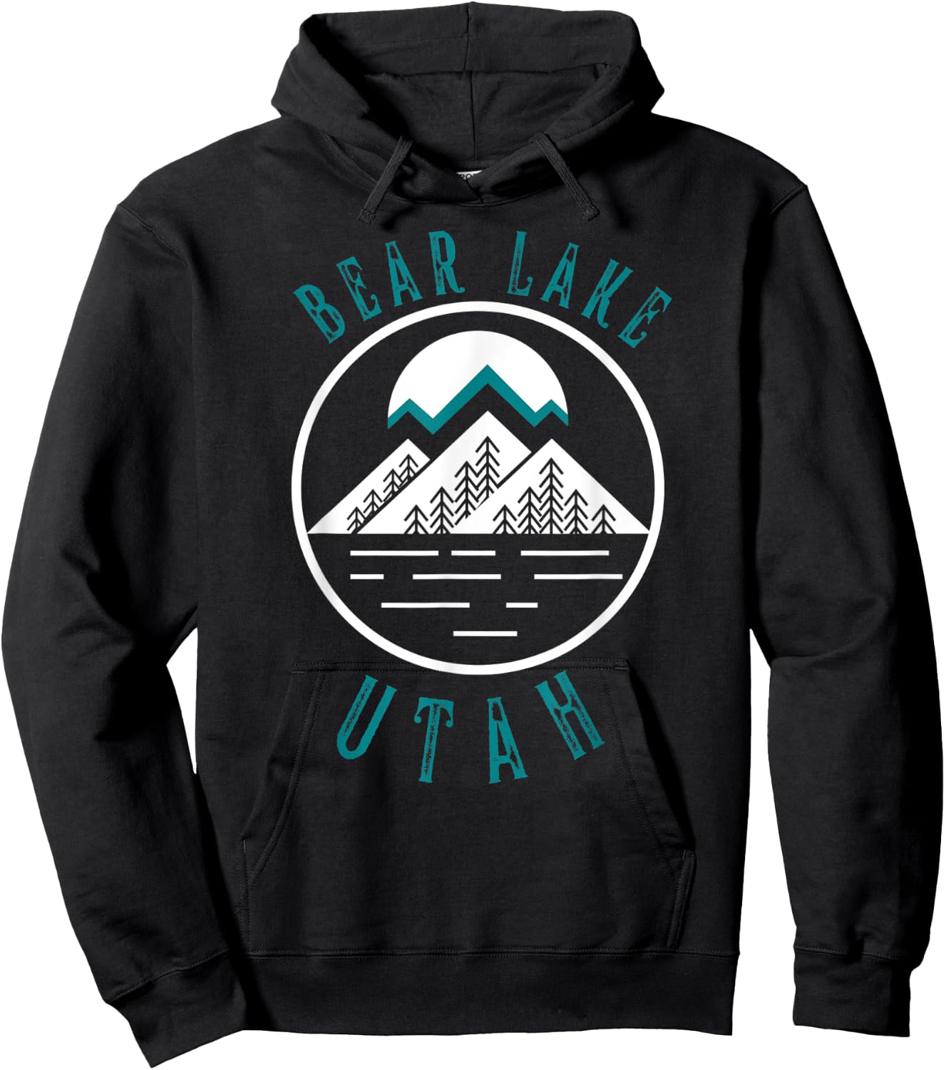 Bear Lake Utah Mountain Skiing Hiking Fishing Boating Hoodie - Hoodie | Black