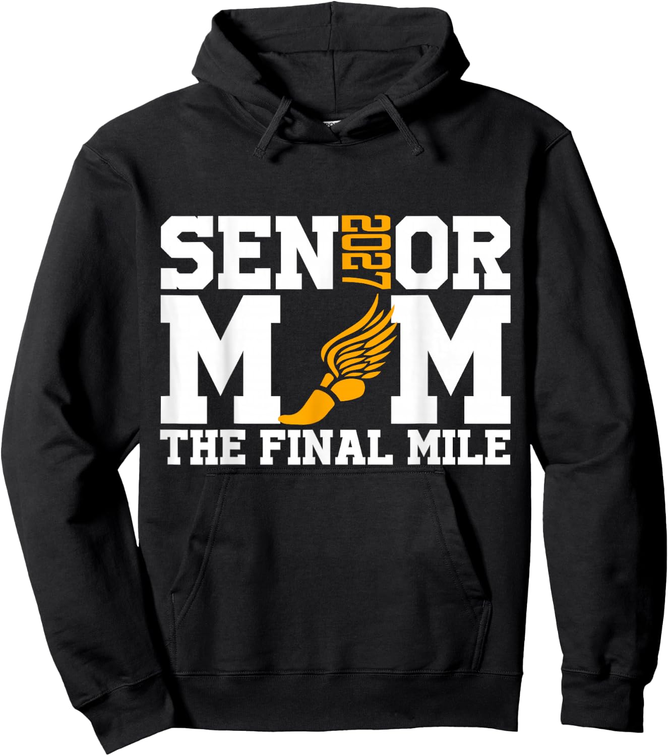 Groovy Senior Mom The Final Mile Cross Country Class of 2027 Hoodie - Hoodie | Black