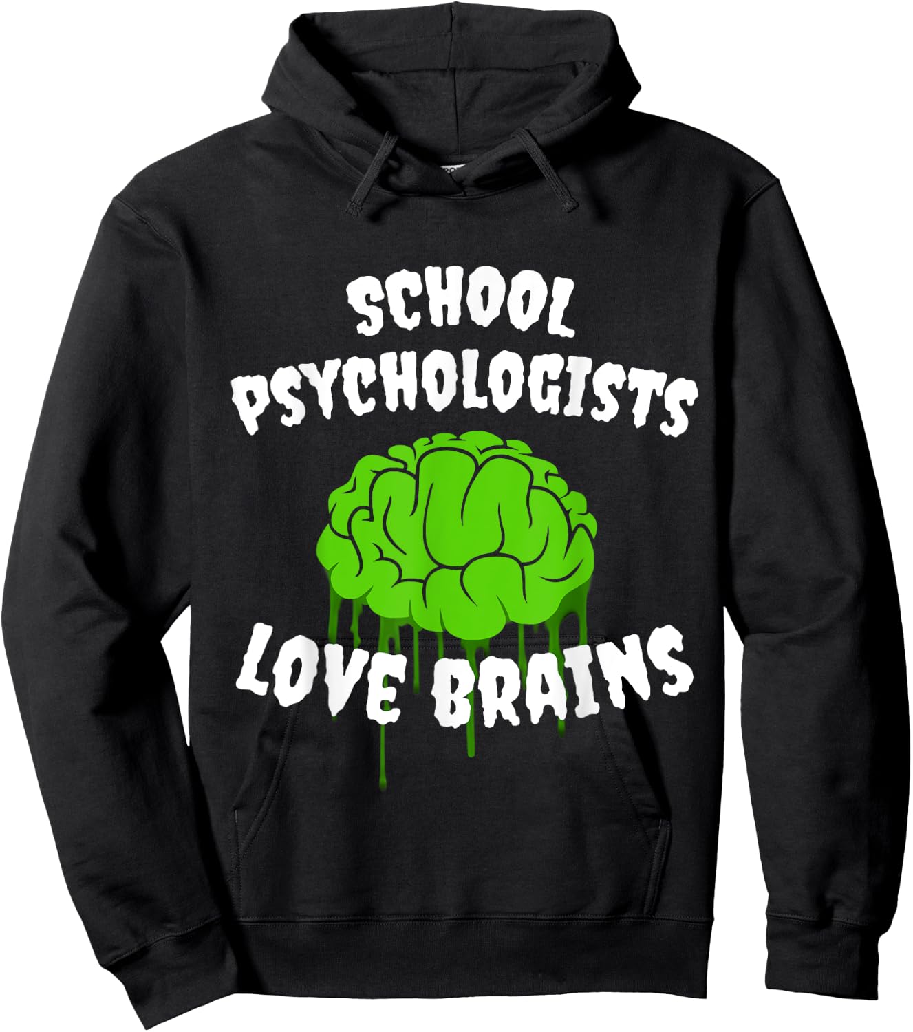 School Psychologists Love Brains Halloween Costume Party Women Kids Hoodie - Hoodie | Black