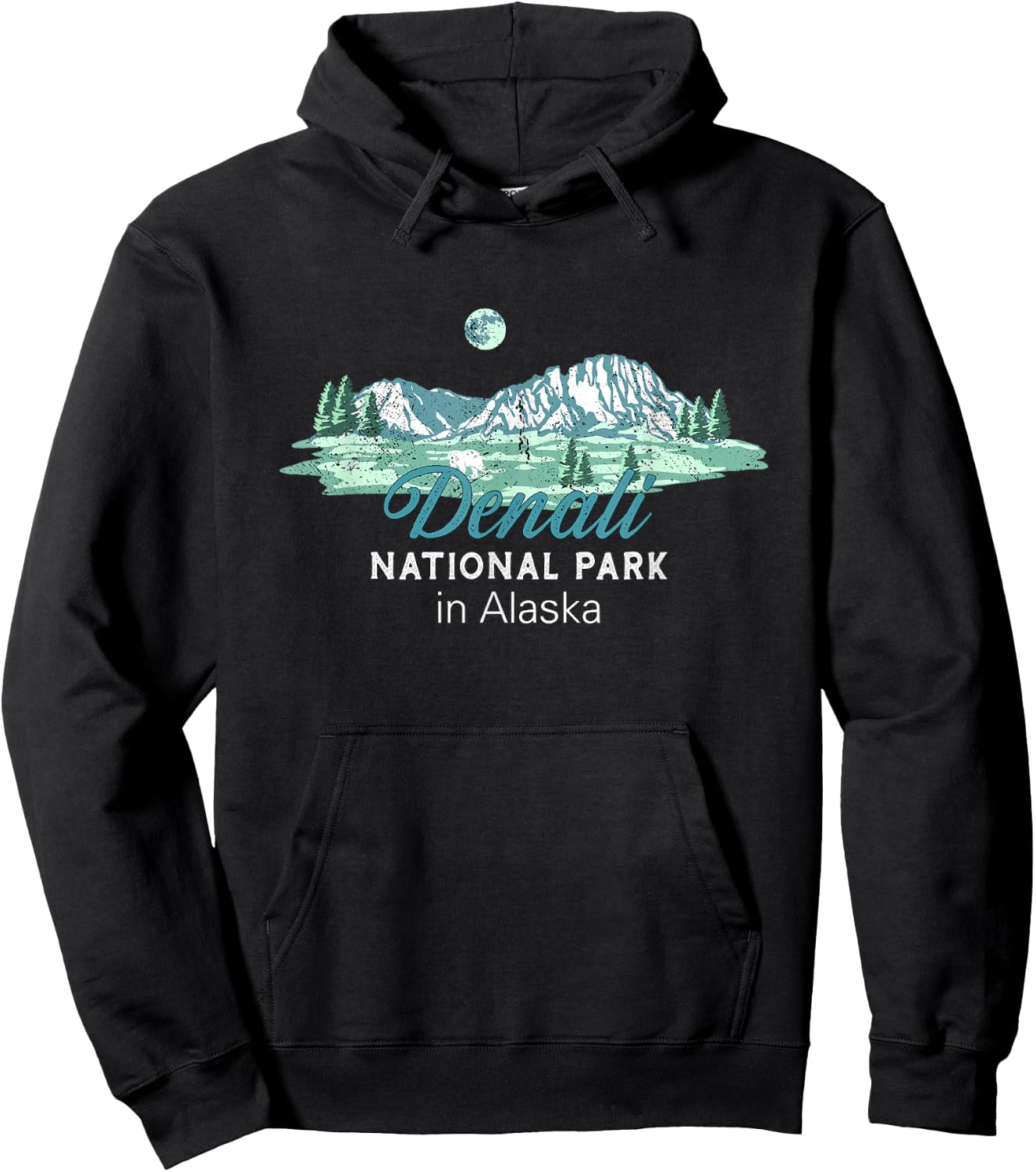 Denali National Park Alaska Hoodie - Hoodie | Black