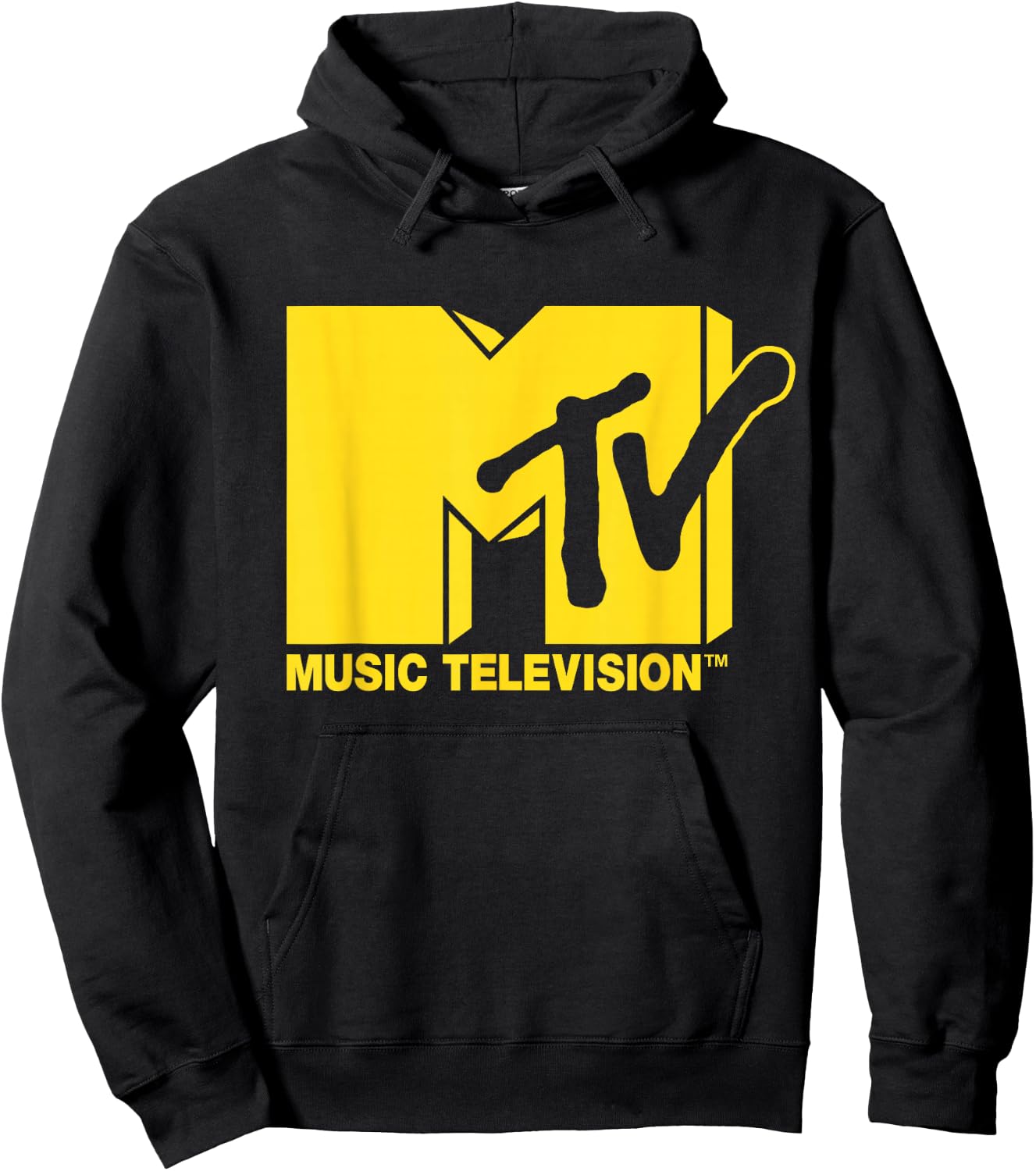 MTV - Classic Yellow Logo Hoodie - Hoodie | Black