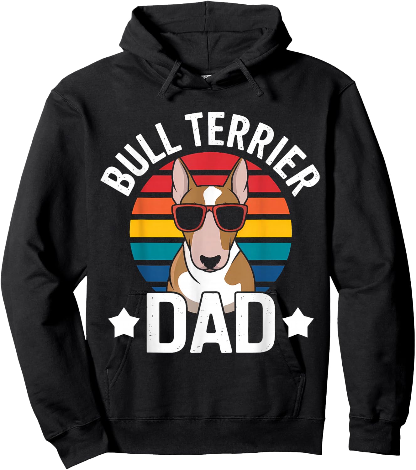 Best Bull Terrier Dad Ever Funny Bull Terrier , Black, S Hoodie - Hoodie | Black