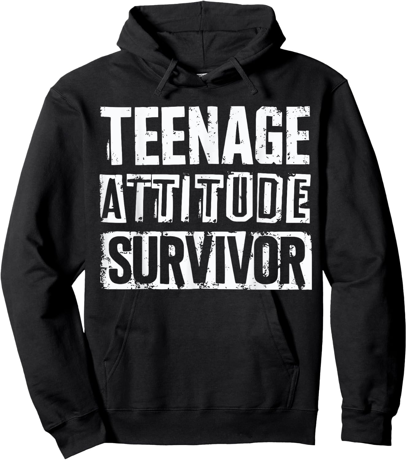 Teenage Attitude Survivor Teenager Dad Teenager Mom Parent Hoodie - Hoodie | Black