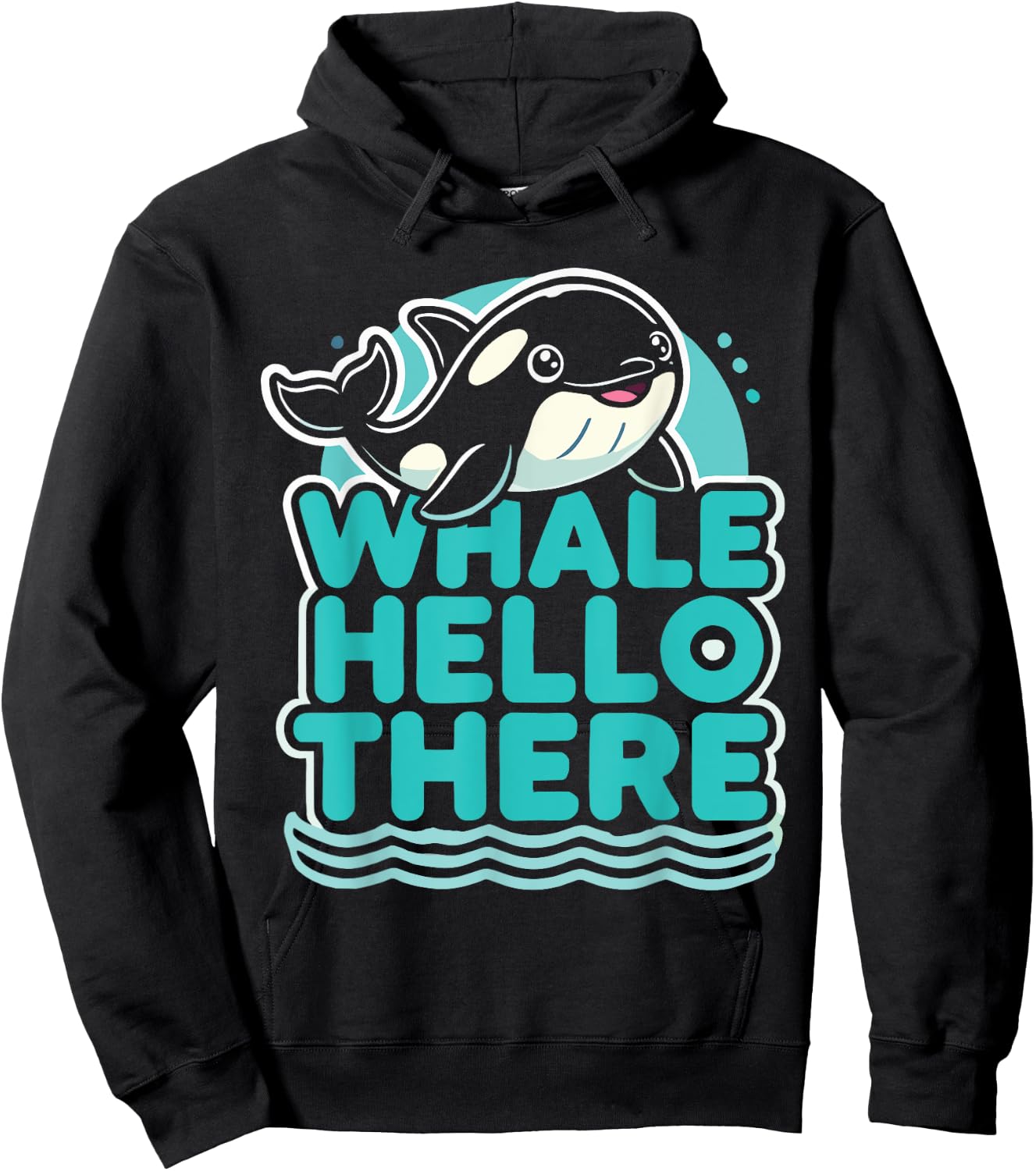 Orca Whale Hello There Kids Orca Hoodie - Hoodie | Black