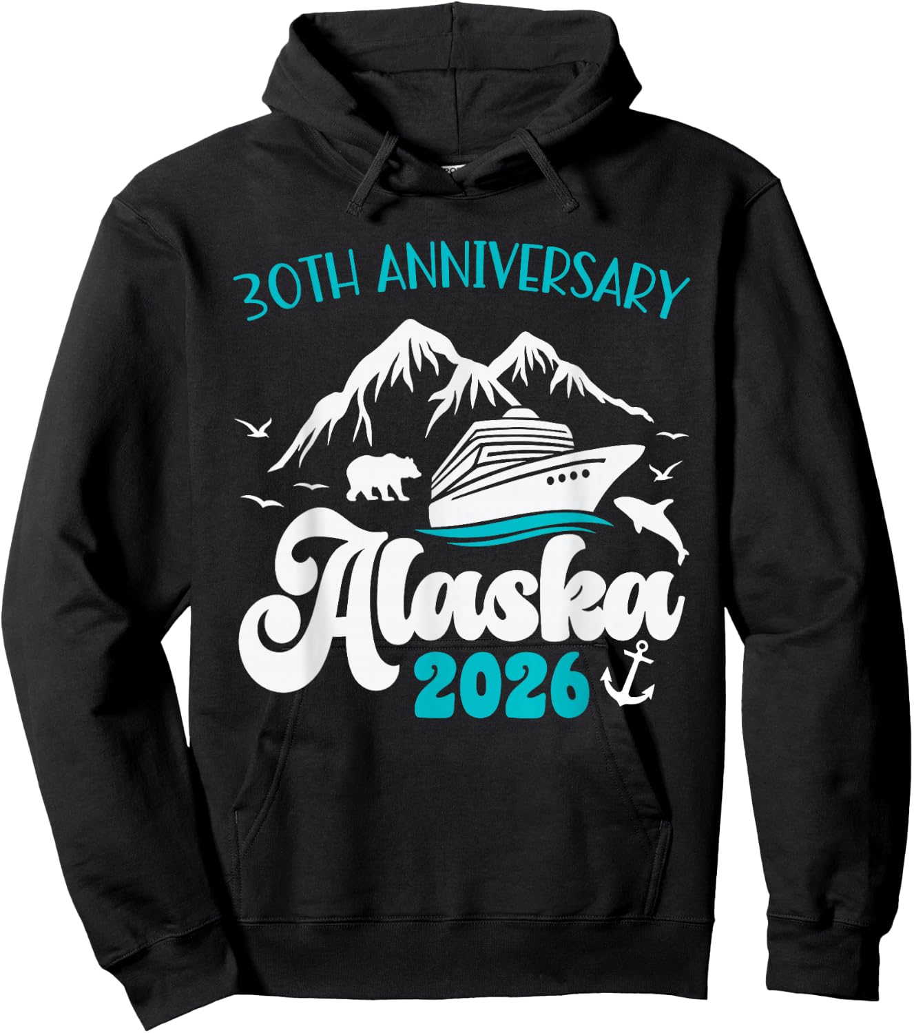30th Anniversary Wedding Alaska Cruise 2026 Matching Couple Hoodie - Hoodie | Black