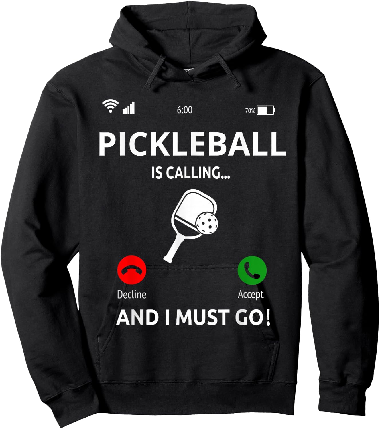 Pickleball Is Calling Design Pickleball Player Hoodie - Hoodie | Black