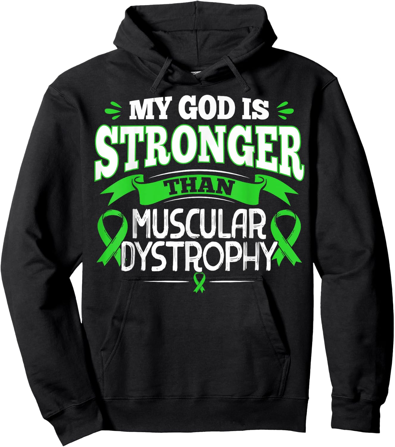 MD Survivor Duchenne Muscular Dystrophy Awareness Ribbon Hoodie - Hoodie | Black