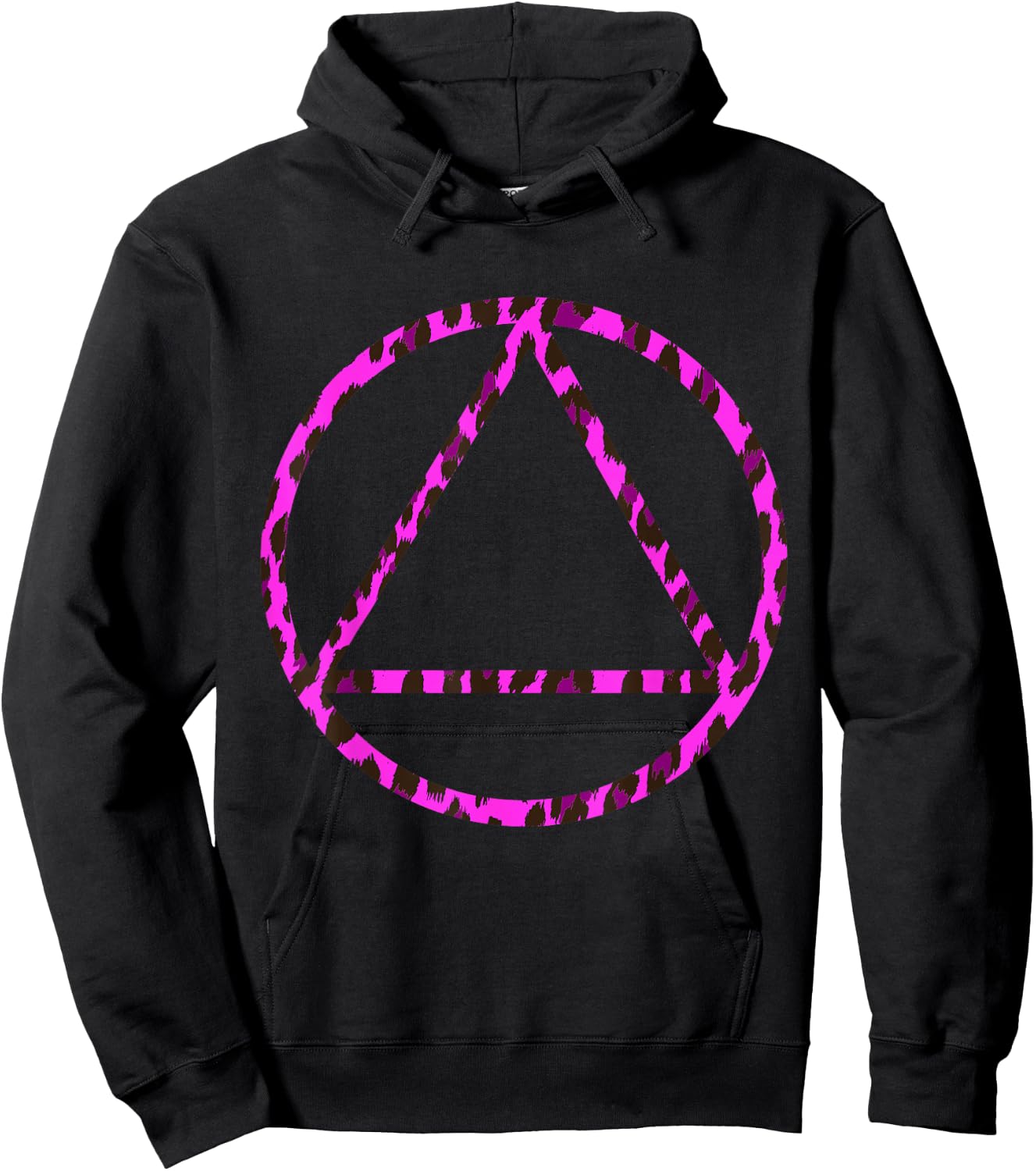 Sobriety Leopard Sober Alcoholic Abstinence AA Support Hoodie - Hoodie | Black