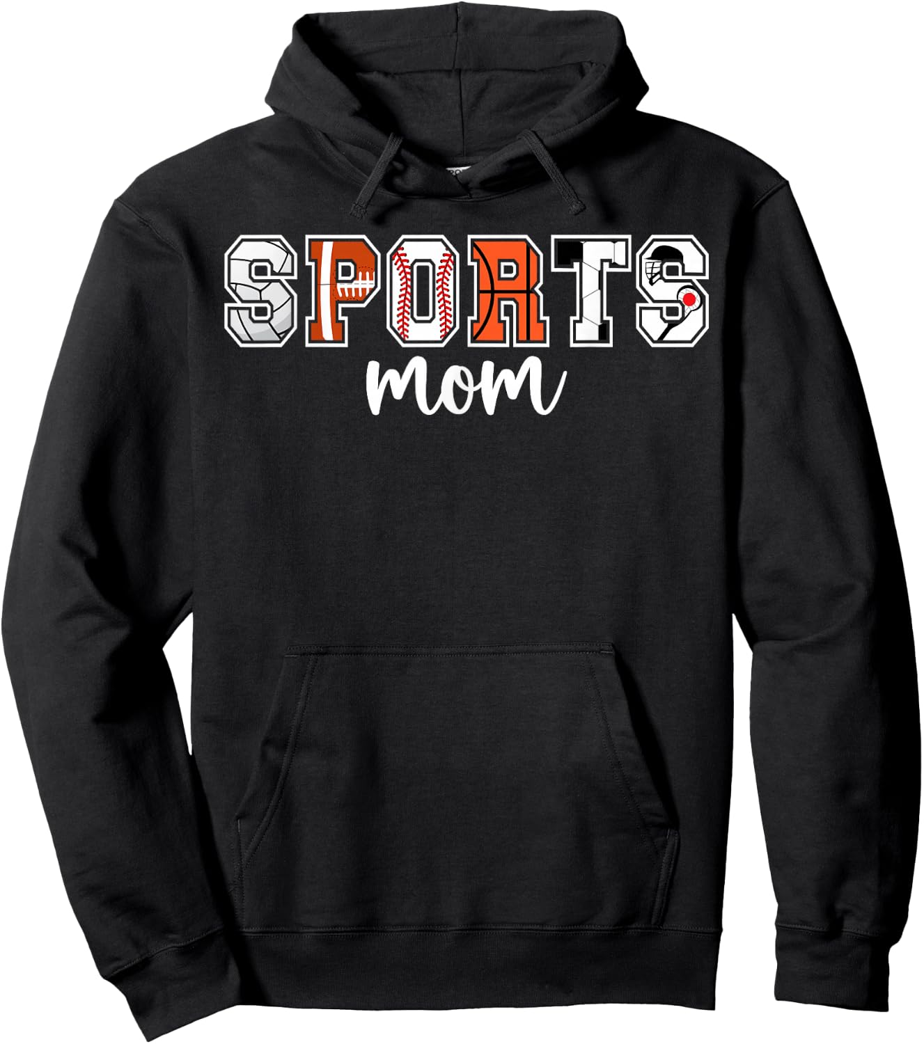 Sports Mom Sports Mama Sport Mom Sports Mother Hoodie - Hoodie | Black