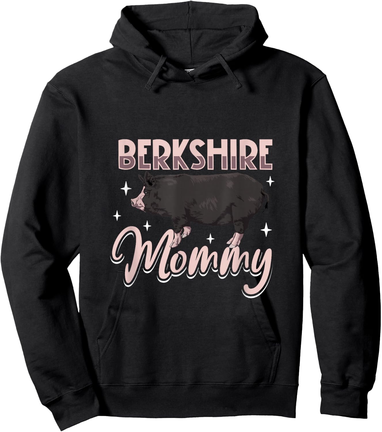Berkshire Pig Mommy Hoodie - Hoodie | Black