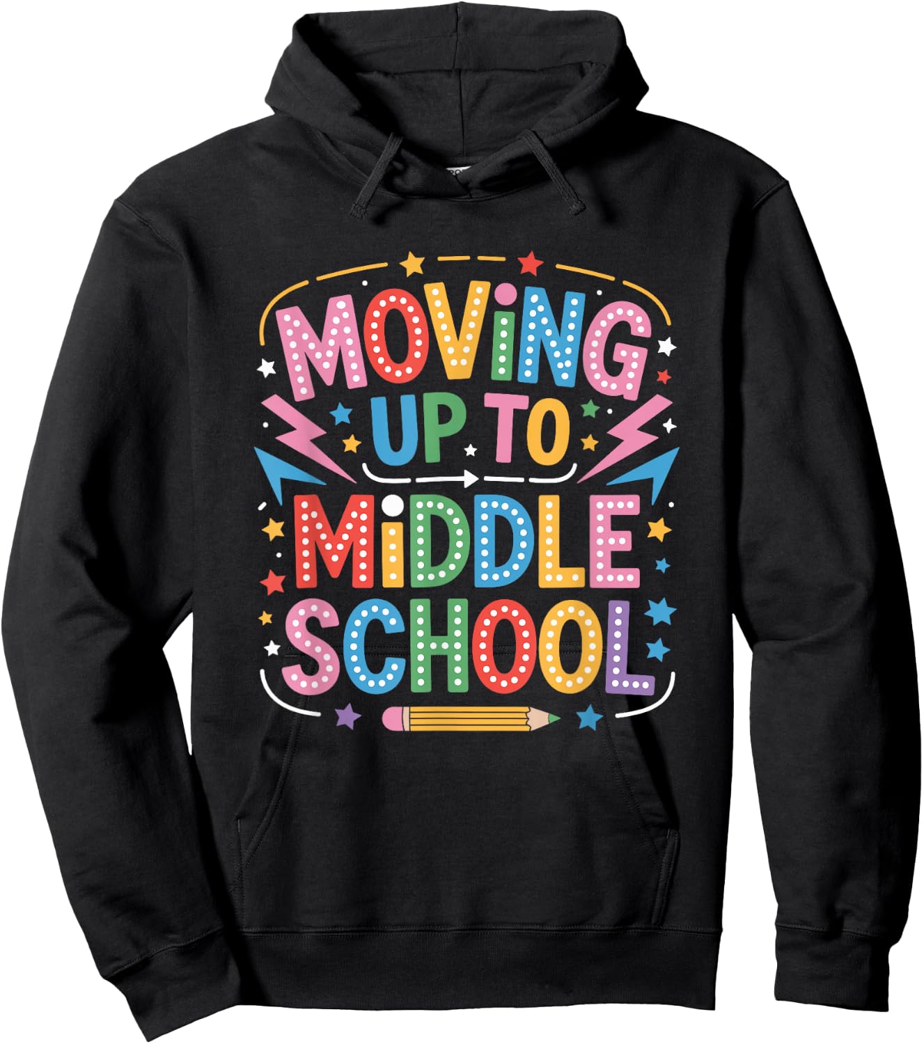 Moving Up to Middle Schoolers, School Teaching Students Hoodie - Hoodie | Black