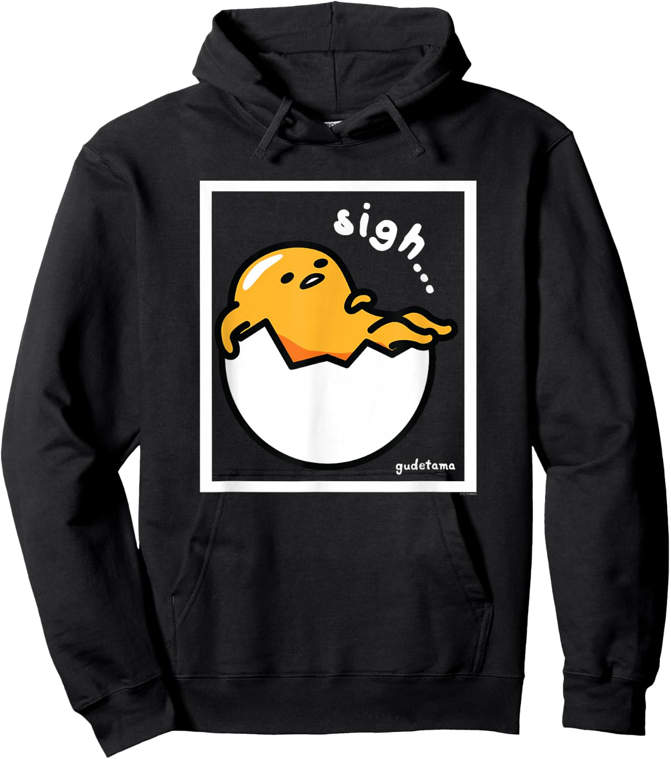Gudetama "Sigh" Shirt Hoodie - Hoodie | Black