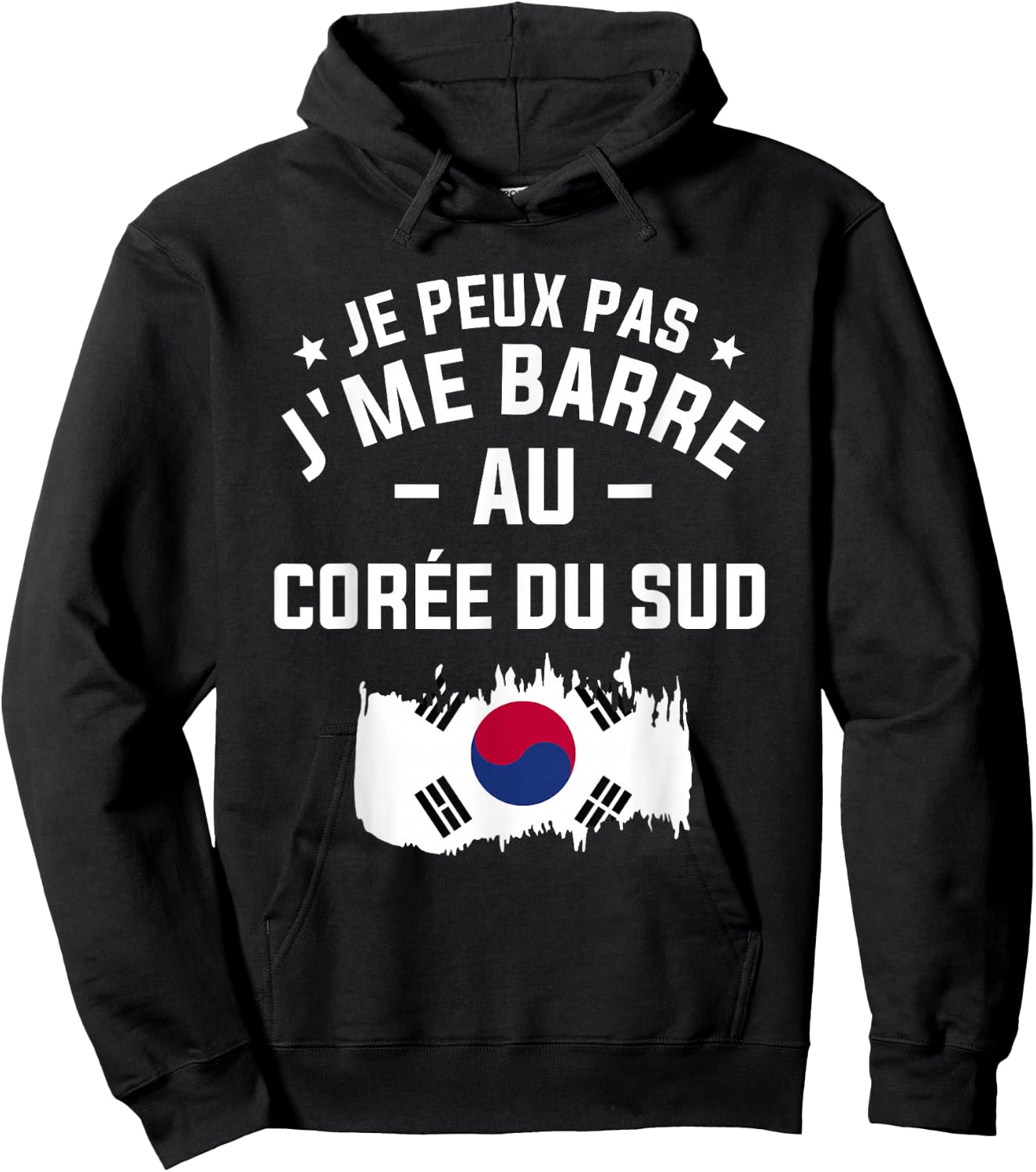 Je Peux Pas J'Me Barre Au Korea , Black, S Hoodie - Hoodie | Black