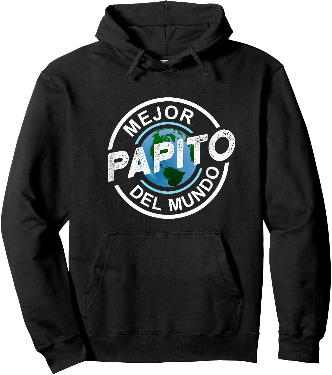 Mejor Papito Del Mundo Best Daddy Spanish Gift Hoodie - Hoodie | Black