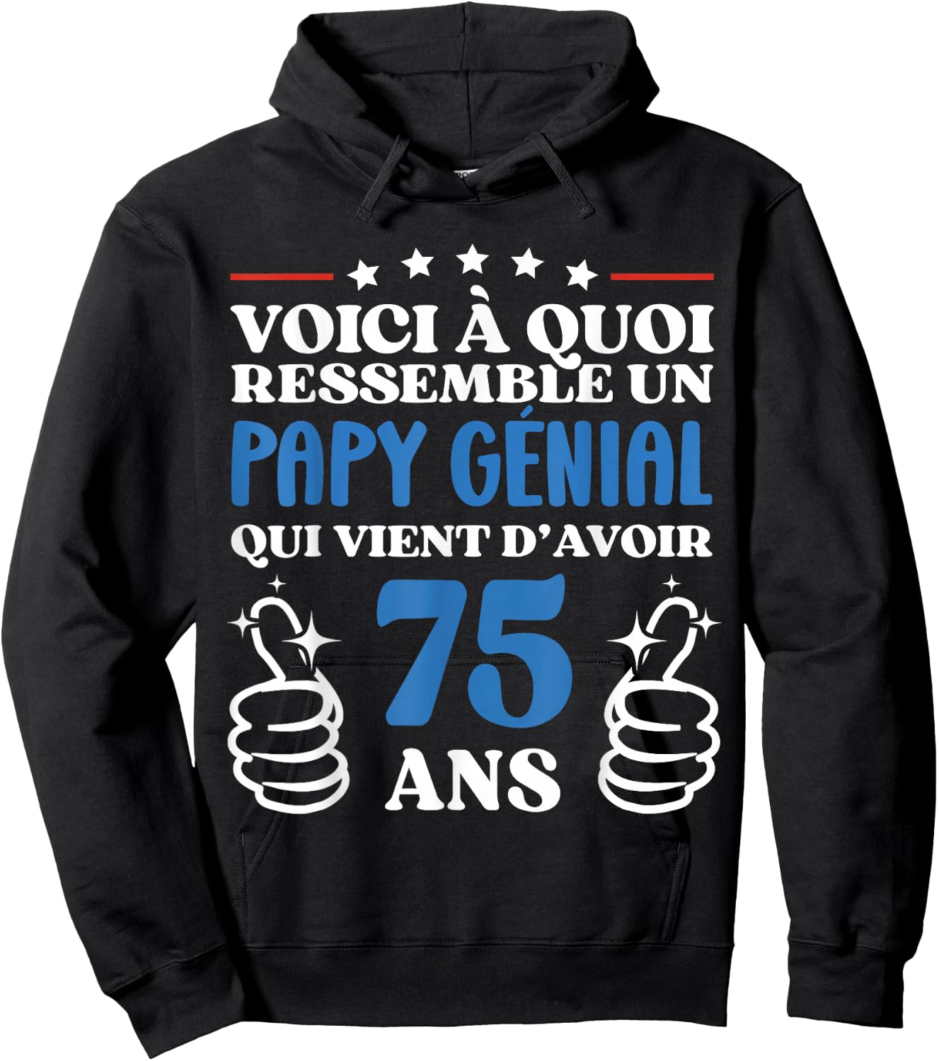 75 Years Gift Humor Birthday Grandpa Awesome , Black, S Hoodie - Hoodie | Black