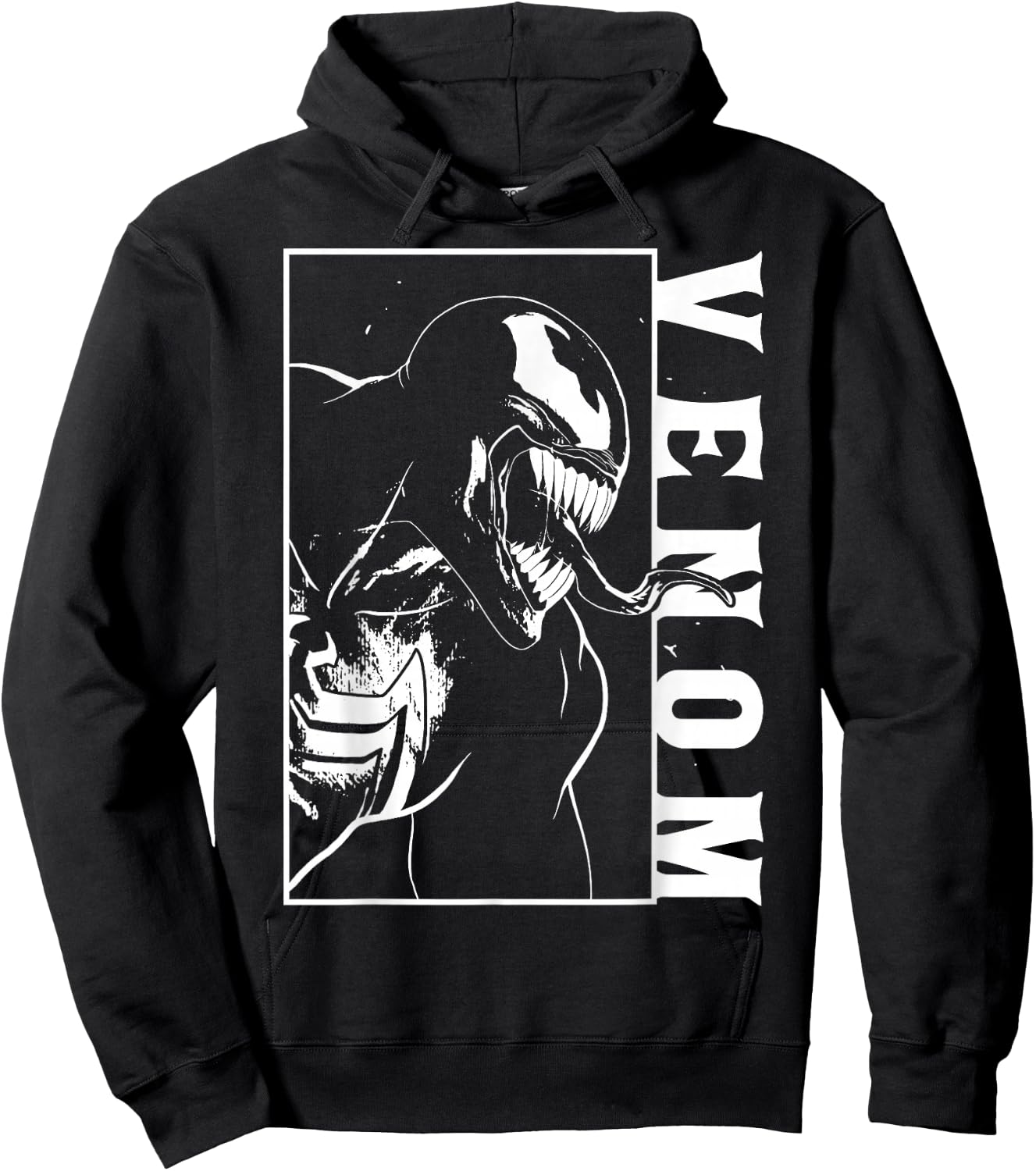 Marvel Venom Side View Tongue Out Graphic Hoodie - Hoodie | Black