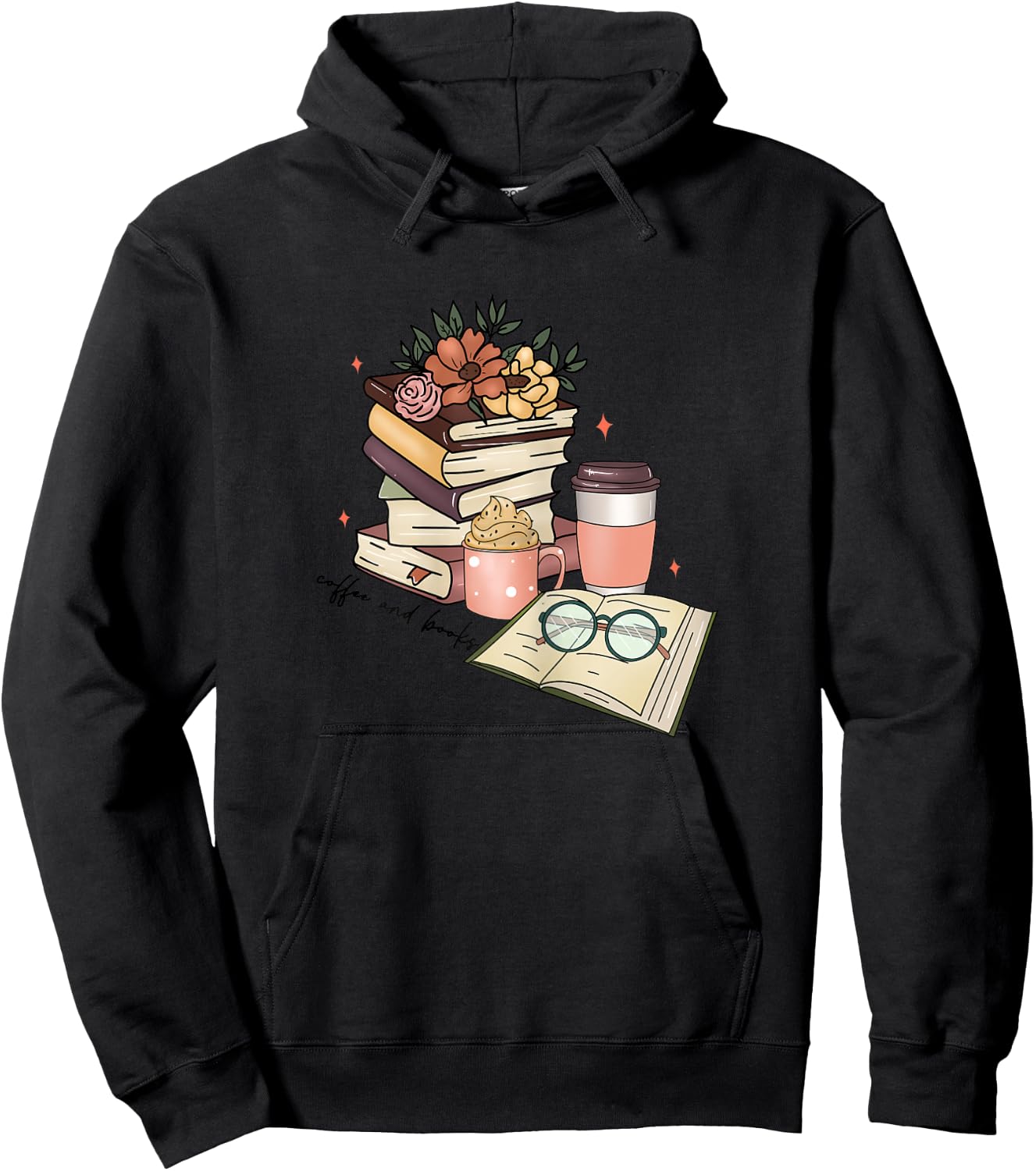 Lesen Bücher Trinken Kaffee Lustig Für Frauen Hoodie - Hoodie | Black