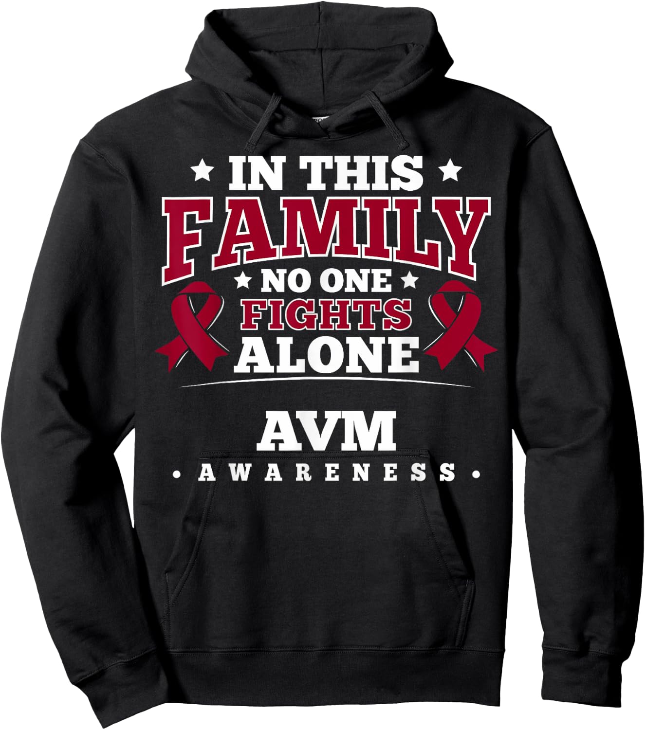 AV Malformation Awareness Ribbon AVM Survivor Hoodie - Hoodie | Black