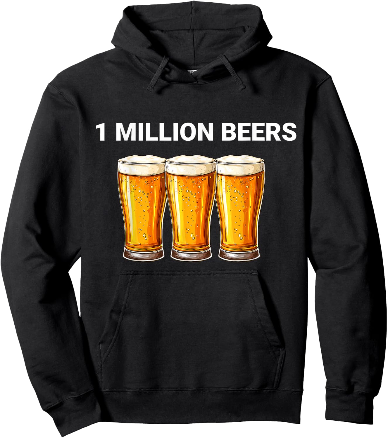 1 Million Beers Funny Ironic Meme Beer Lovers Hoodie - Hoodie | Black