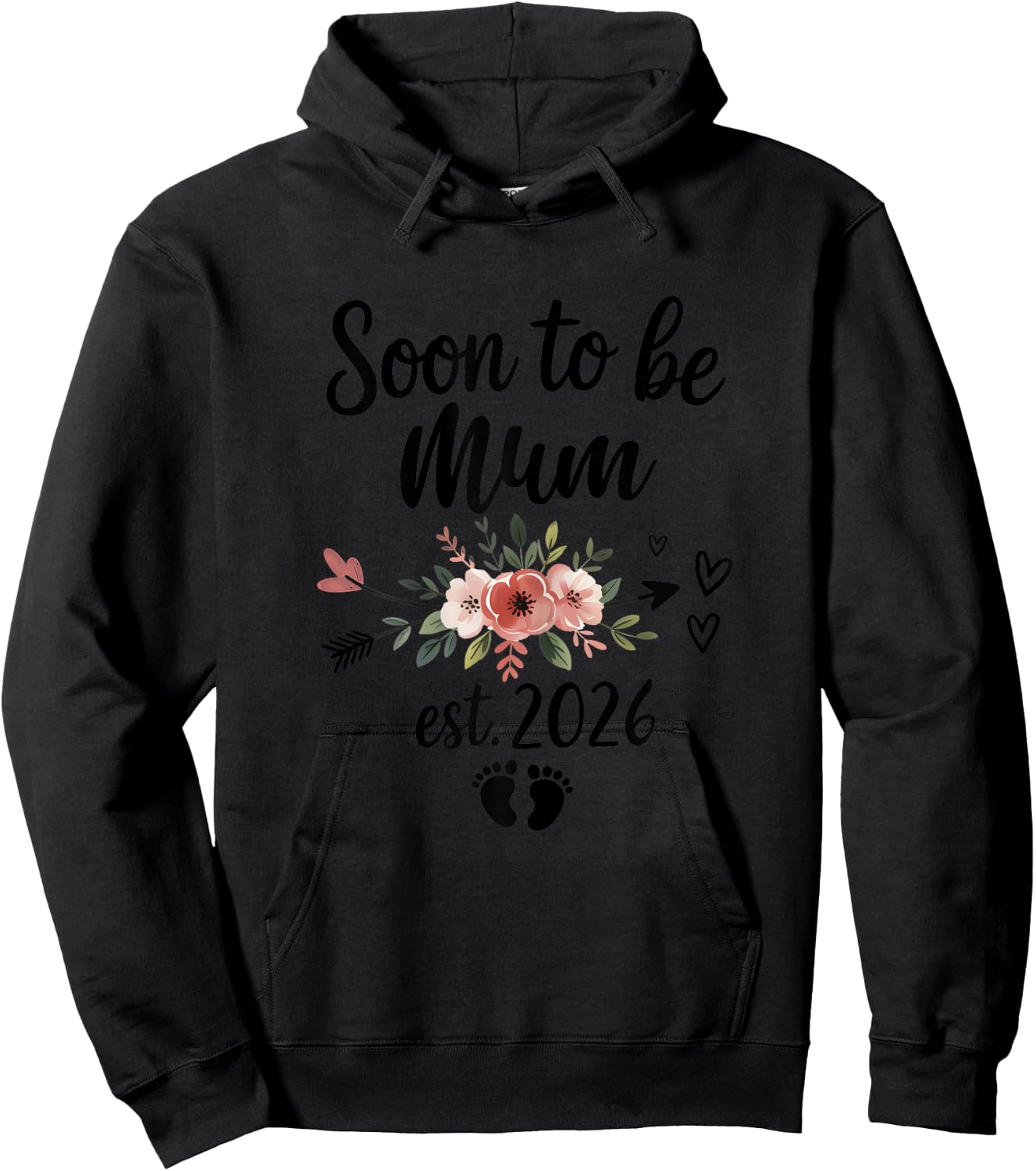 Soon to be Mum 2026 Mother's Day First Time Mum Pregnancy Hoodie - Hoodie | Black