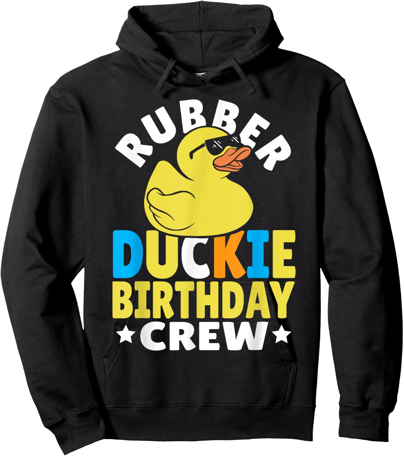 Rubber Ducky Birthday Crew - Kids Birthday Rubber Duck Hoodie - Hoodie | Black