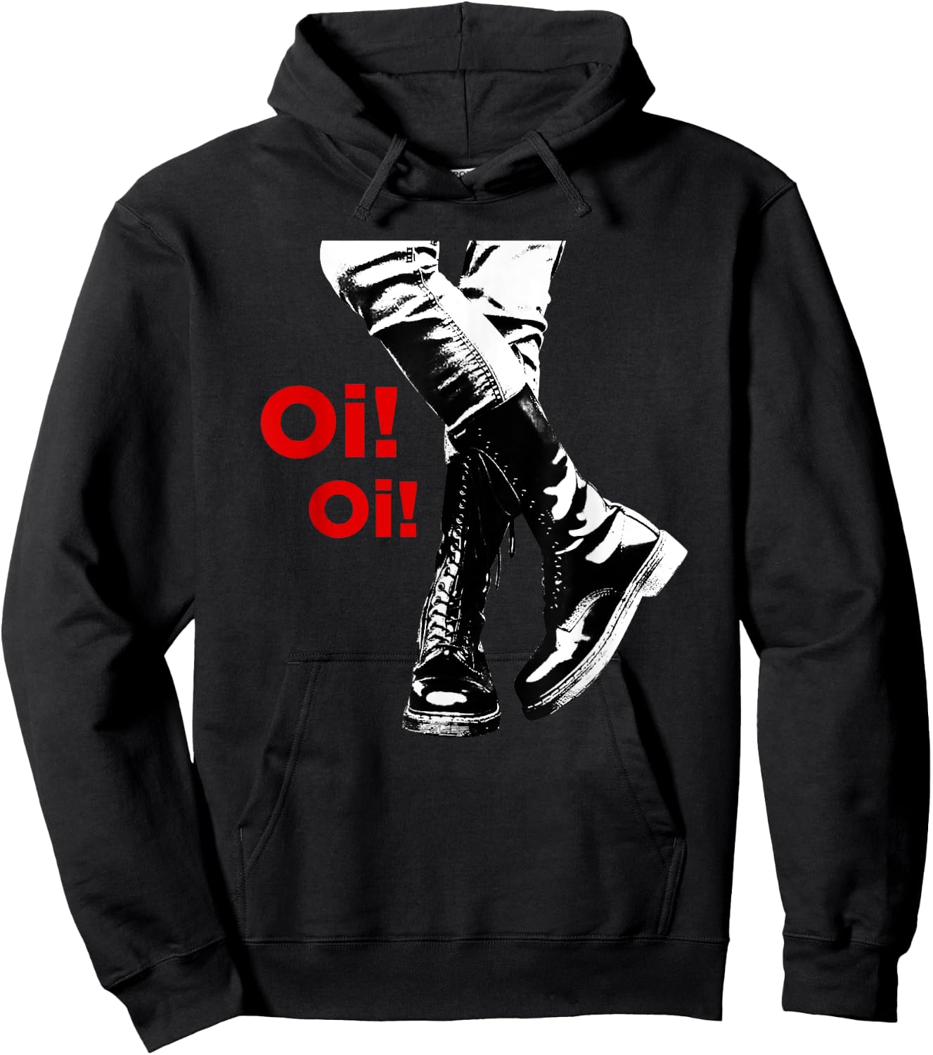 "Oi Oi" Skinhead, Ska, Street Punk, Hardcore Punk Hoodie - Hoodie | Black