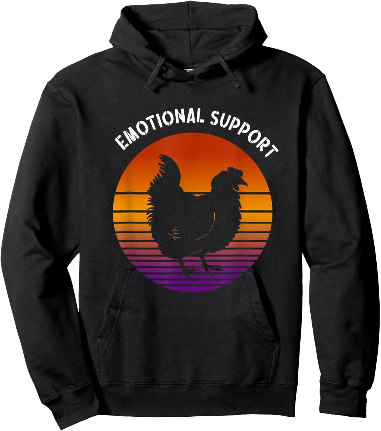 Emotional Support Chicken Hoodie - Hoodie | Black