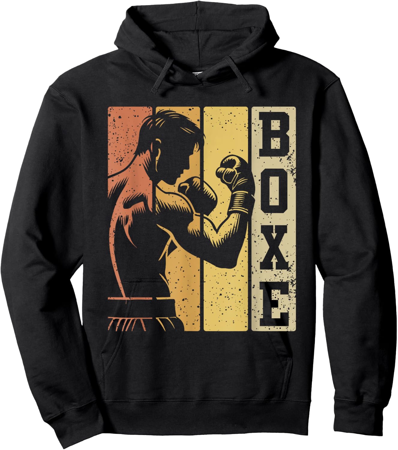 Men's Funny Boxing Funny Idea Boxing , Black, S Hoodie - Hoodie | Black
