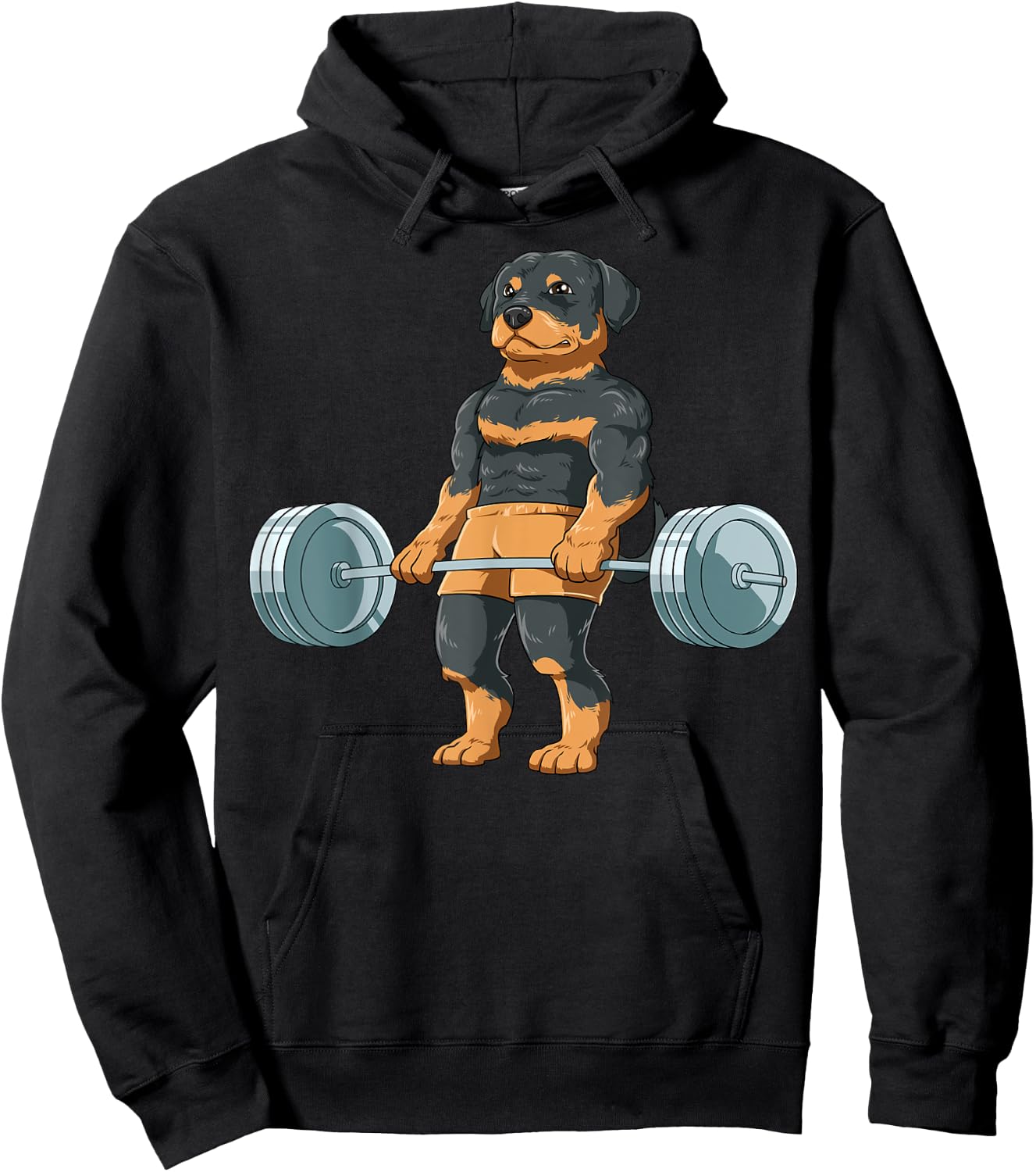 Weightlifting Rottweiler Dog Deadlifting Rottweiler Dog Gym Men Women Kids Hoodie - Hoodie | Black