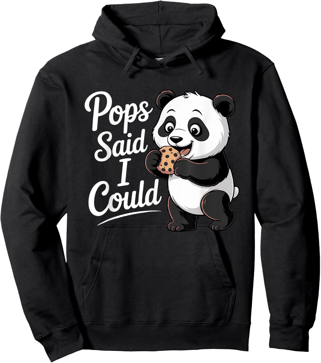 Funny Pops Said I Could Sweet Panda Toddler Grandpa Hoodie - Hoodie | Black