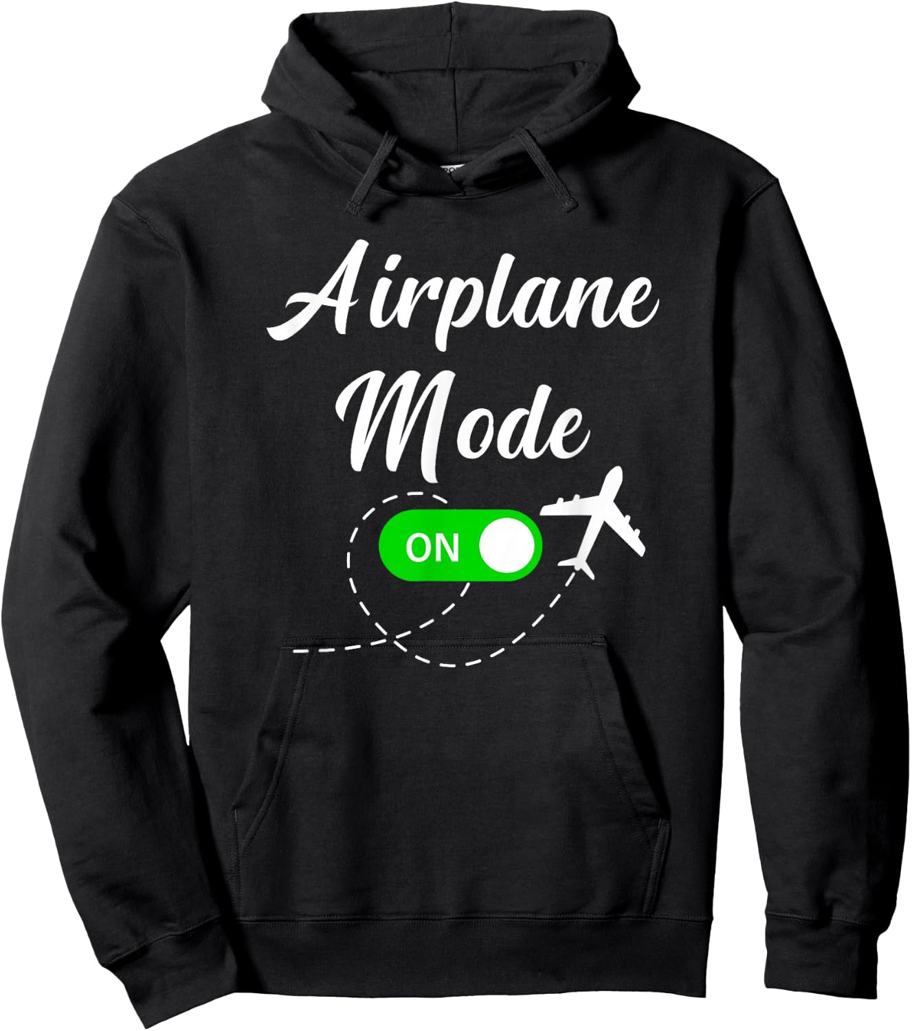 Airplane Mode Funny Travel Pilot Plane Vacation Hoodie - Hoodie | Black