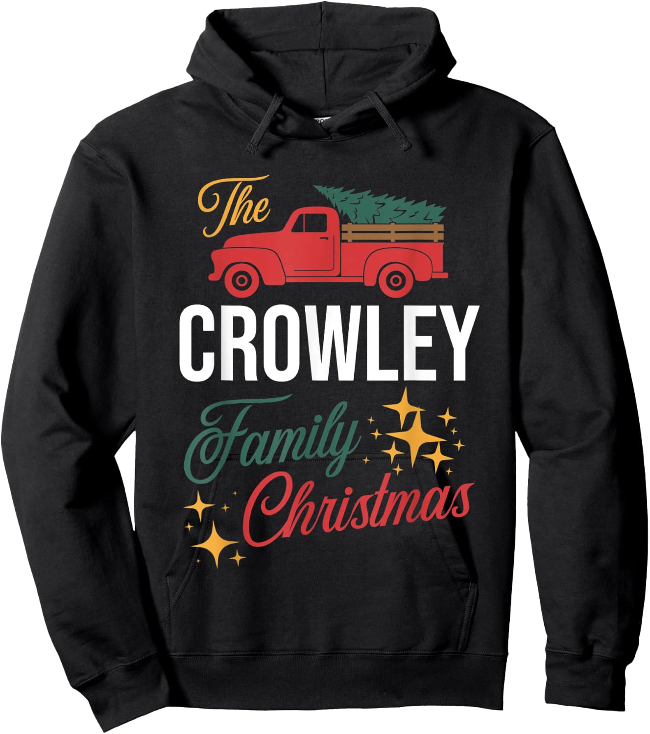 The Crowley Family Christmas Matching Pajamas Group Gift Hoodie - Hoodie | Black