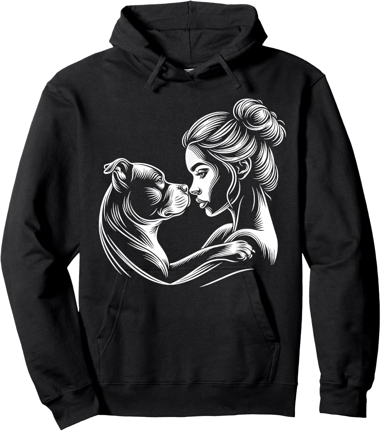 Staffordshire Bull Terrier Dog Mom Women Mother's Day Hoodie - Hoodie | Black