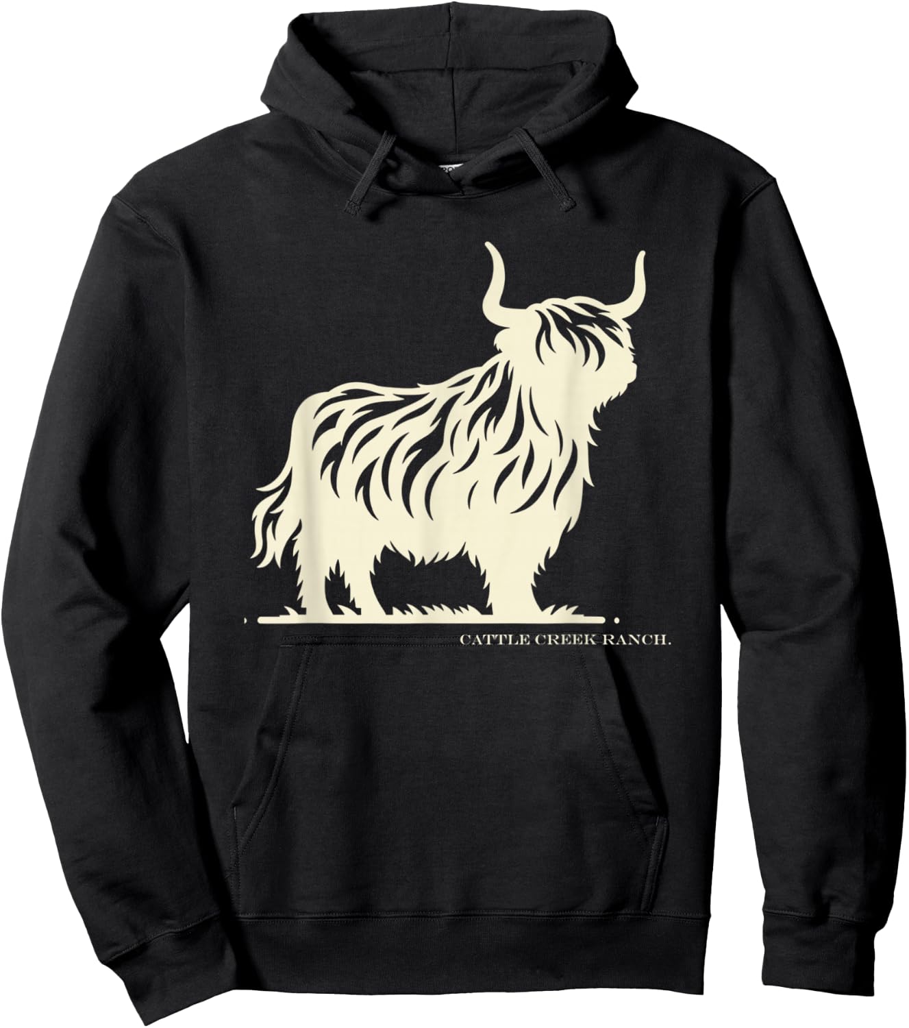 Cattle Creek Highland Cow Hoodie - Hoodie | Black