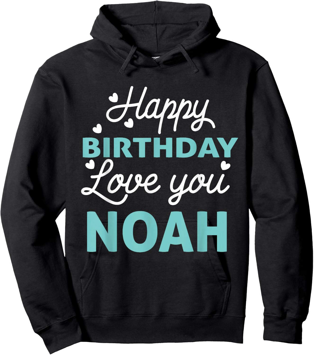 Noah Birthday Shirt Happy Birthday Noah Birthday Boy Hoodie - Hoodie | Black