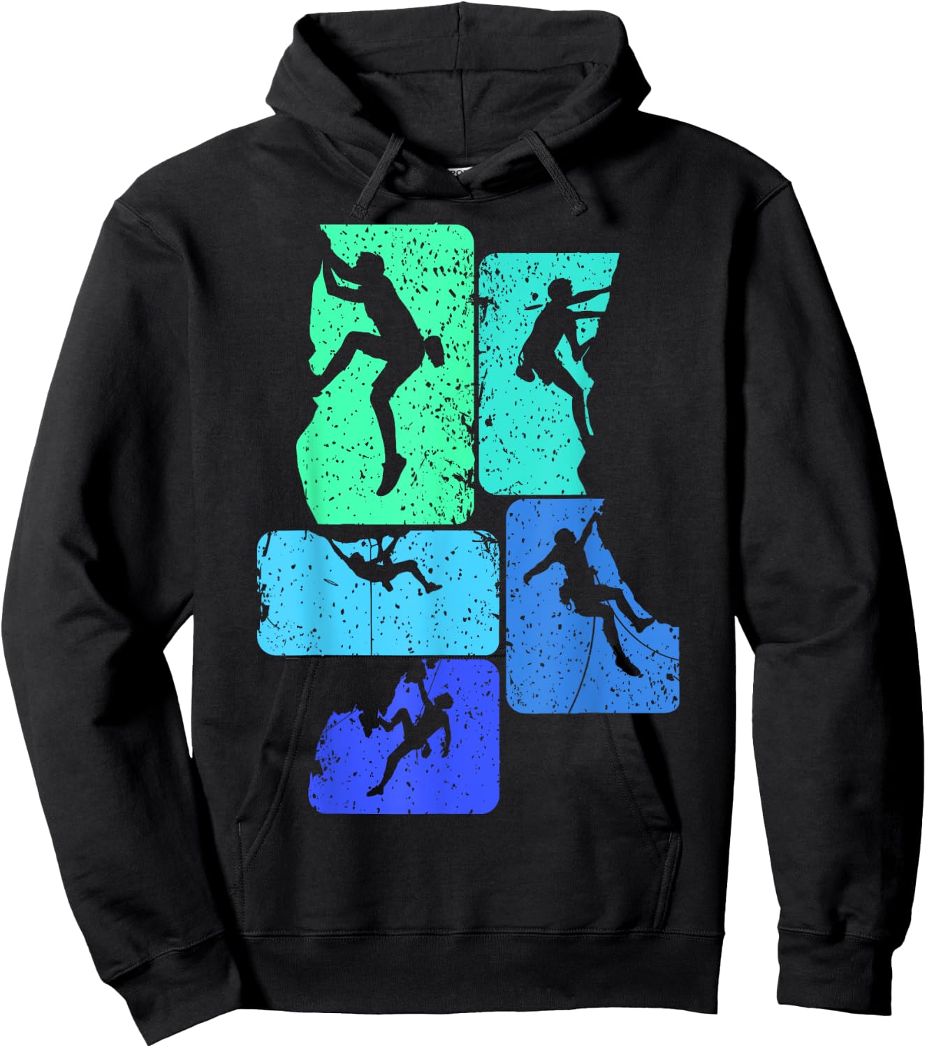 Climbing Climber Mountaineering Bouldering , black Hoodie - Hoodie | Black