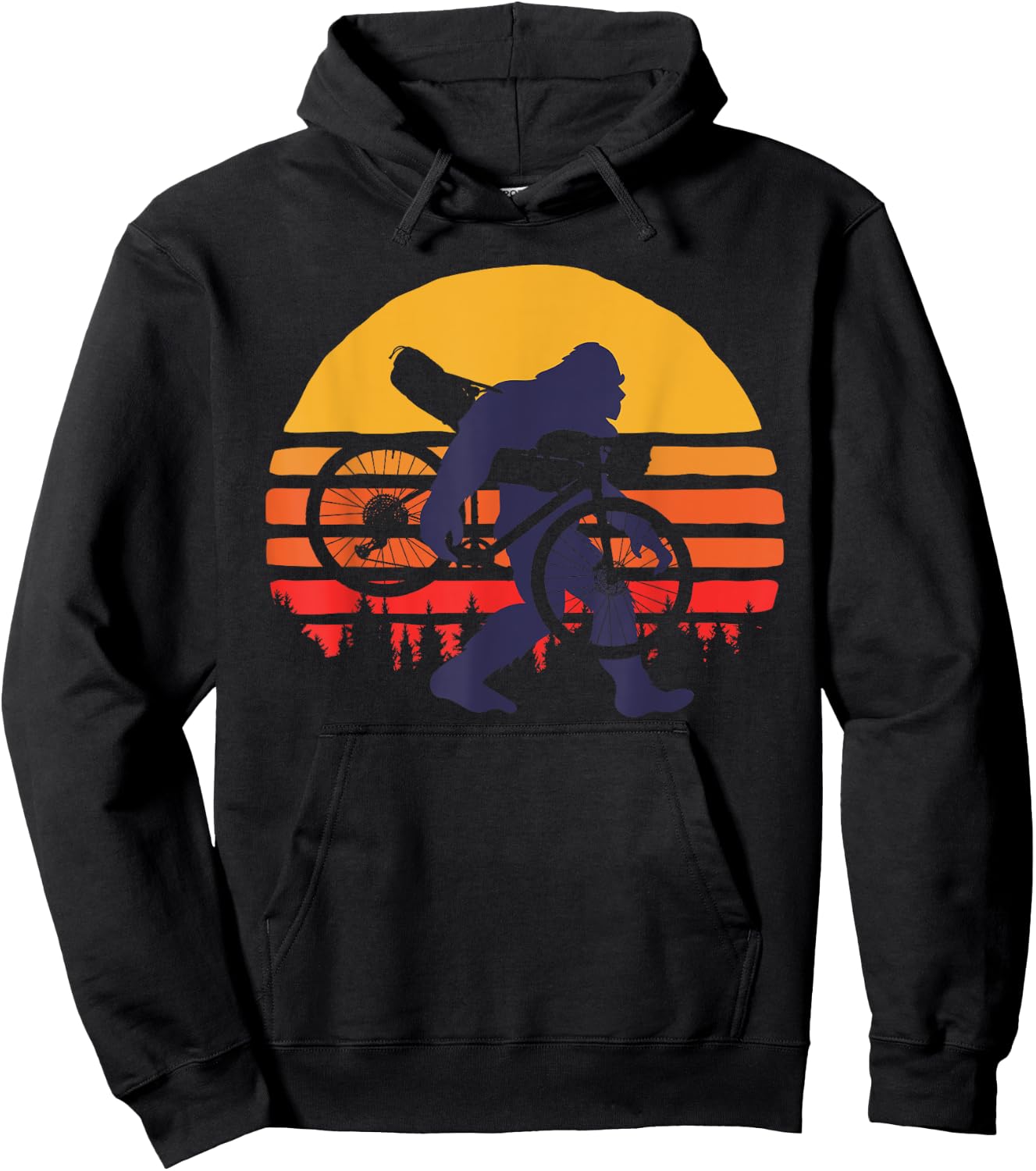 Bigfoot With Gravel Bike - Gravel Hoodie - Hoodie | Black