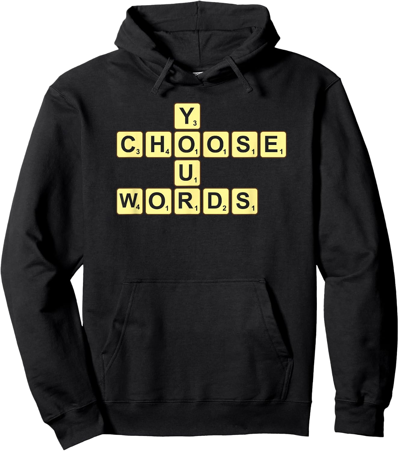 Wähle deine Worte Scrabble Hoodie - Hoodie | Black