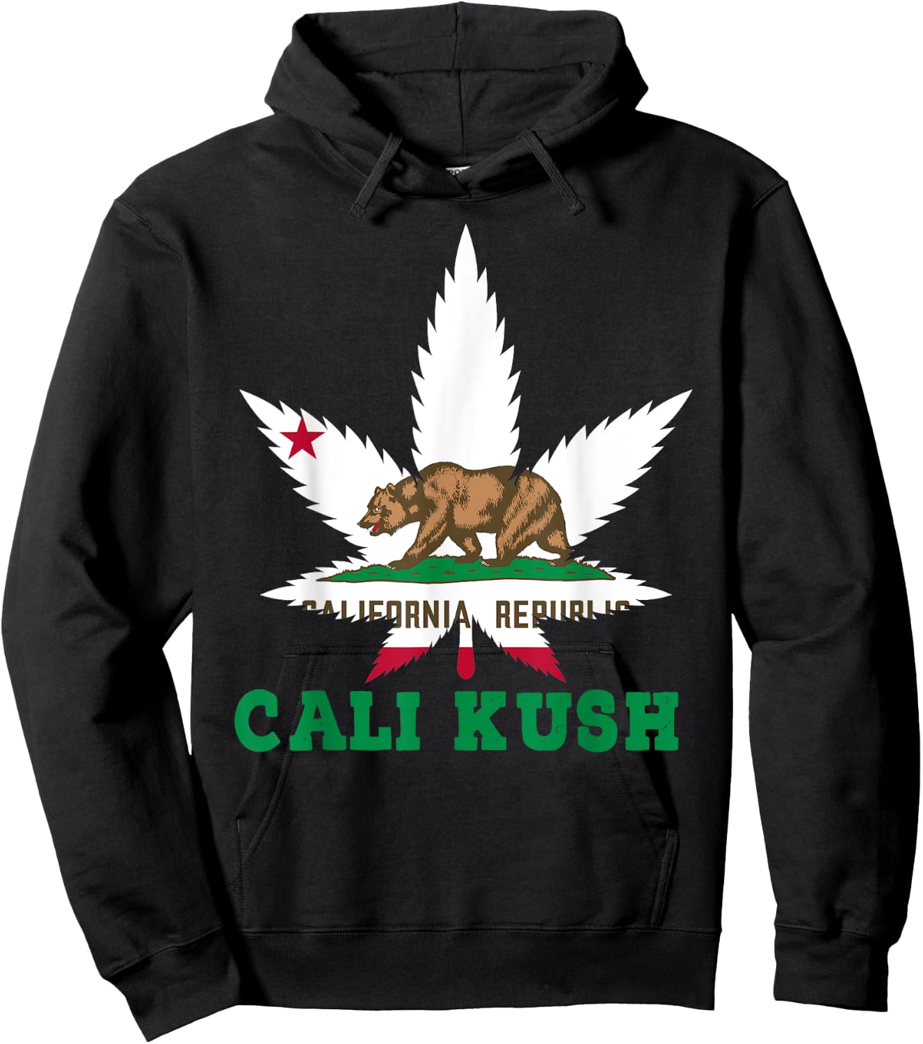 Cali Kush Shirt Cannabis California Weed THC 420 Pot Hoodie - Hoodie | Black