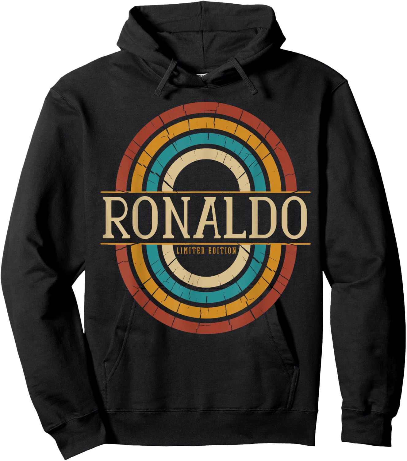 Ronaldo Name Personalized Men Boys Vintage Appreciation Hoodie - Hoodie | Black