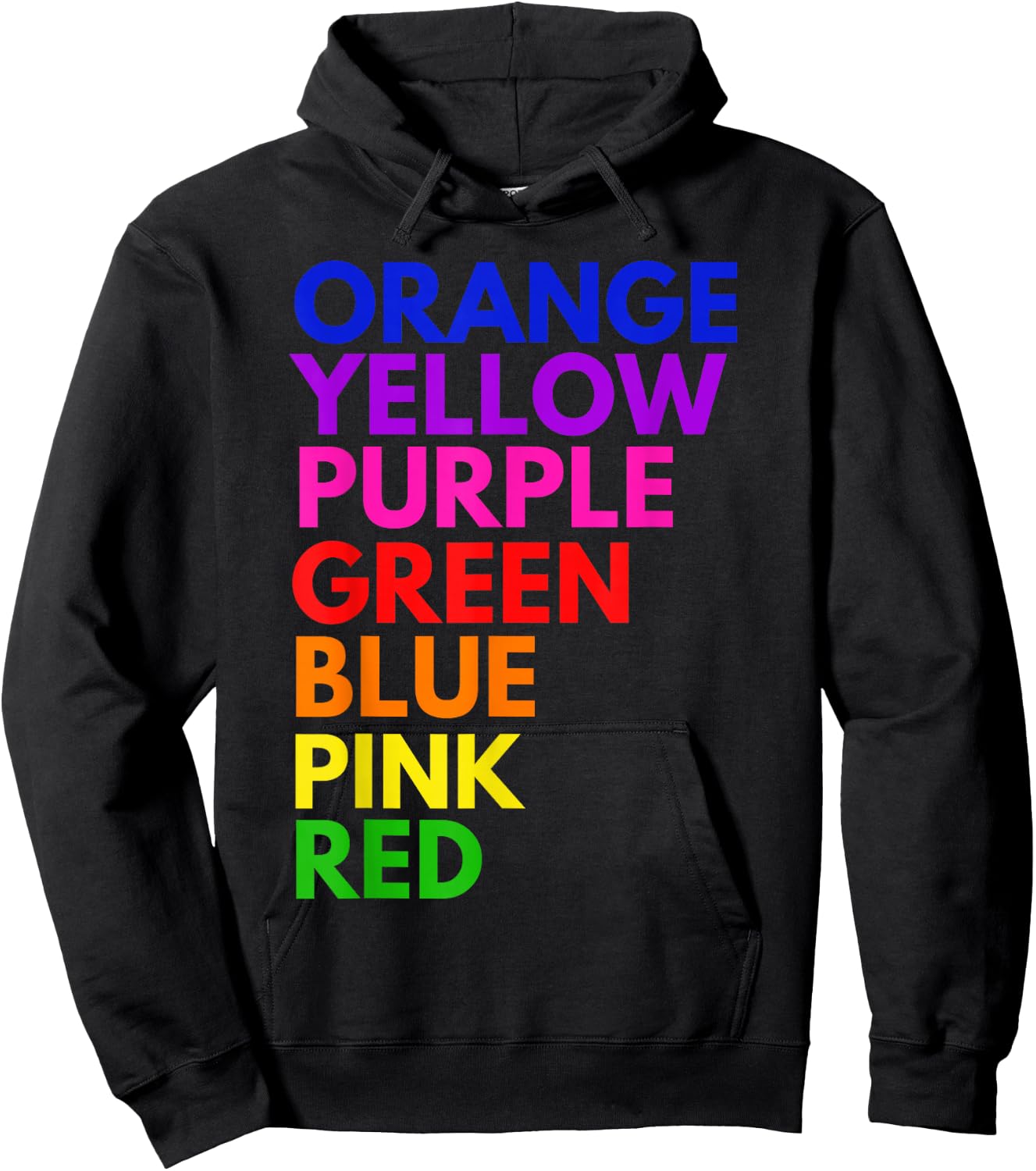 Color Rainbow Optical Illusion Funny Color Illusion Hoodie - Hoodie | Black