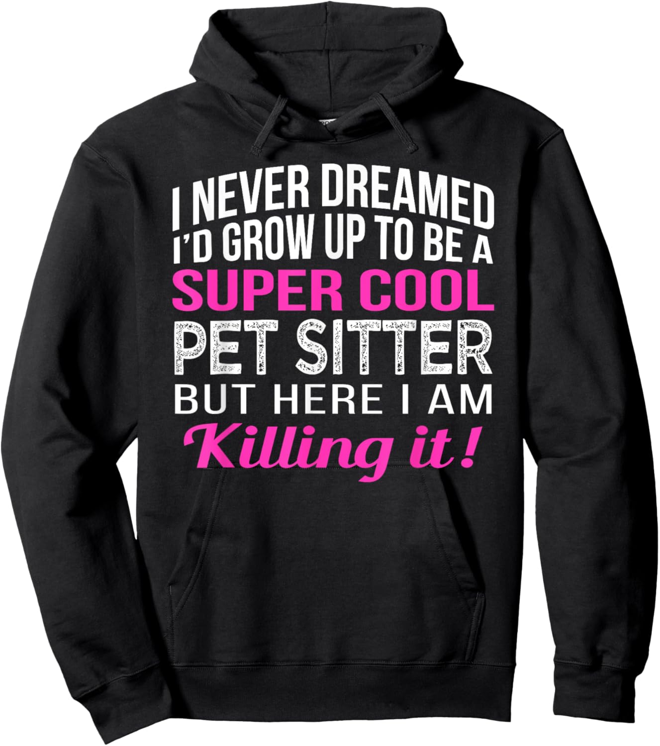 Pet Sitter Shirts Only -Adults Black 3XL Modern Classic Cotton Short Sleeve Hoodie - Hoodie | Black
