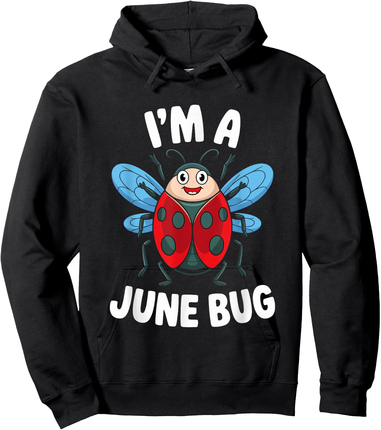 I'm A June Bug Cute Insect Humor Hoodie - Hoodie | Black